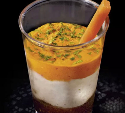 Verrine of scallops with carrots and melted apples 4x40g