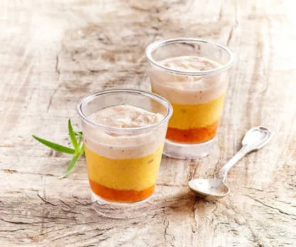 ✨ Verrine of shrimp with curry, candied carrots and spicy cream 4x40g✨