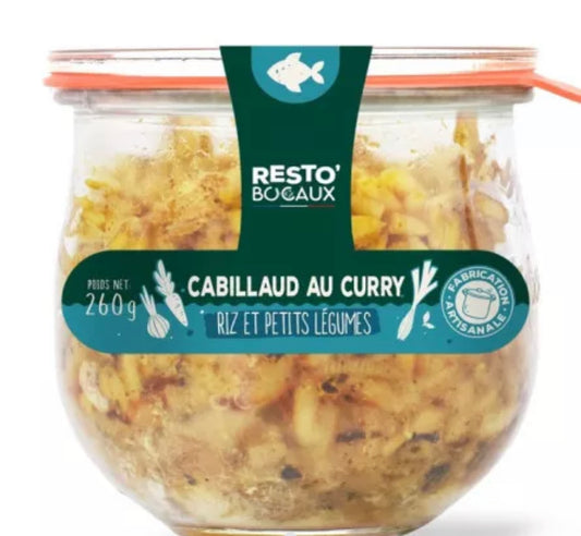 Bacalao al curry con arroz y verduras - 260g