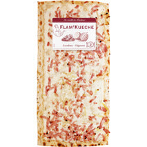 Flammekueche (tarte flambée) aux Lardons et Oignons rectangulaire 400g – Pierre Schmidt