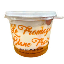 Fresh farm cheese on a bed of apricot 450g