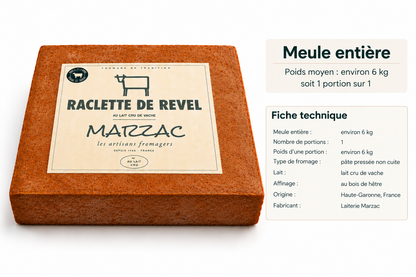 Raclette de Revel fumée au bois de hêtre au lait cru