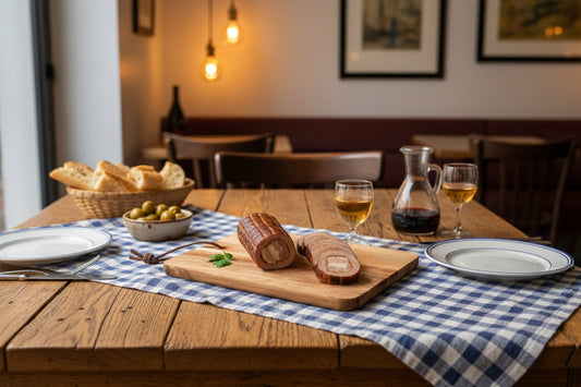 Mini andouille au piment d'Espelette au lard faite main de Vire  ±200g