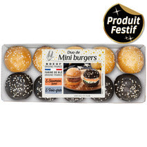 ✨Mini hamburguesa festiva de foie gras variado y salmón ahumado x10 330g✨