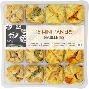 Cestitas de hojaldre pequeñas 16 x ±12,5 g