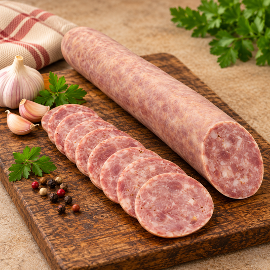 Salchicha de ajo, tripa natural, ±1,2 kg