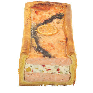 Demi Pâté en croûte de saumon farci mousseline poisson et légumes ±2,2kg