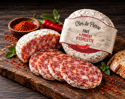 Mâconnais-Pastete mit Espelette-Pfeffer – Trockensalami ohne Darm – 250 g