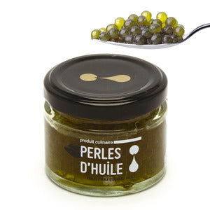 Olive oil pearls with basil, 50g jar