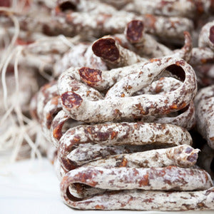 Saucisse sèche à la perche boyau naturel  ±2,5kg