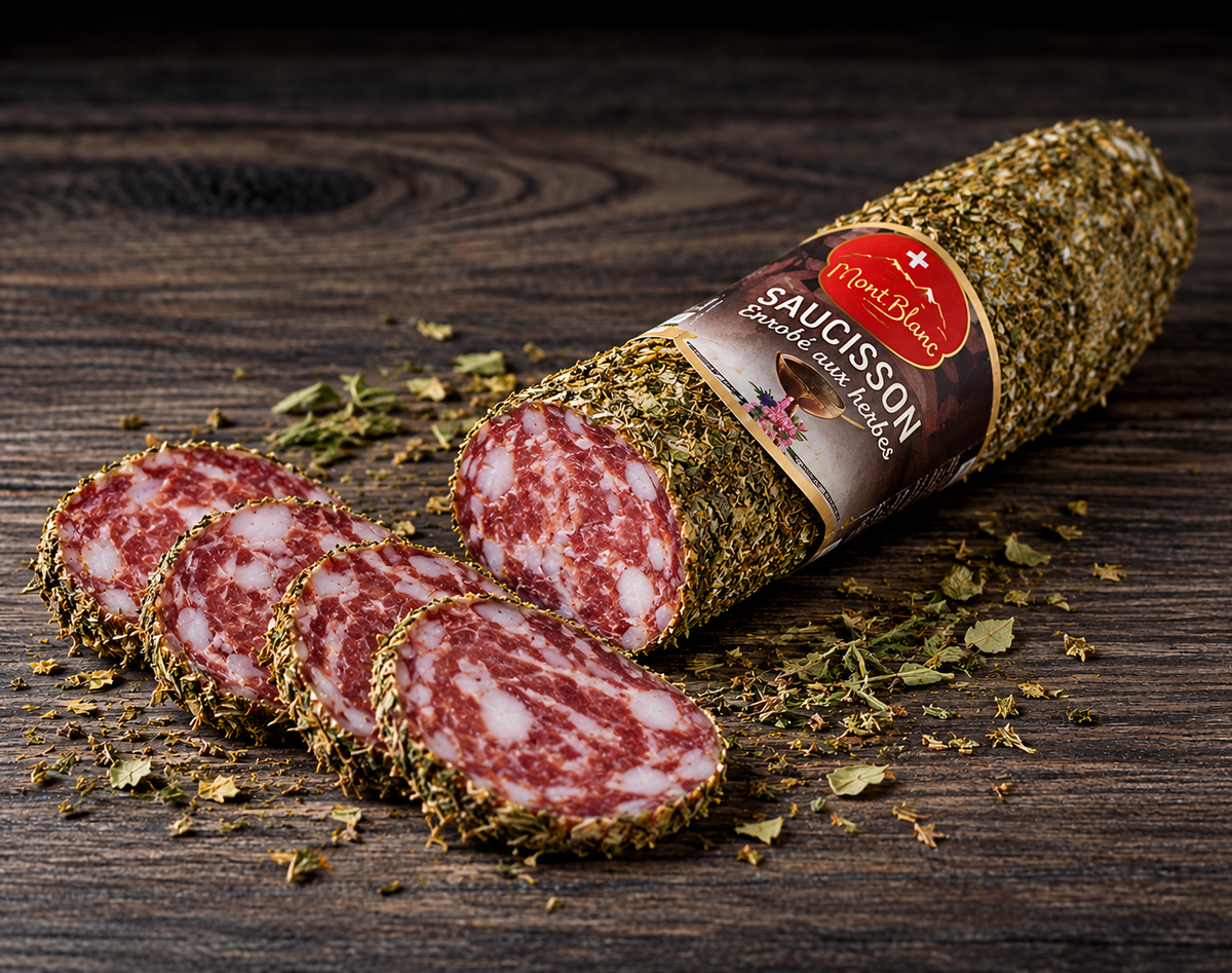 Saucisson sec enrobé aux herbes de Provence Salaisons du Mont-Blanc – 200 g