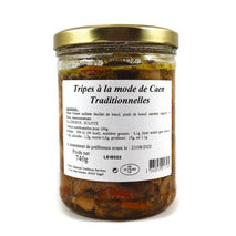 Tripes à la mode de Caen traditionnelles boeuf français bocal 740g