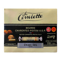 Beurre demi-sel AOP Charentes-Poitou papillote La Conviette recharges 15x10g