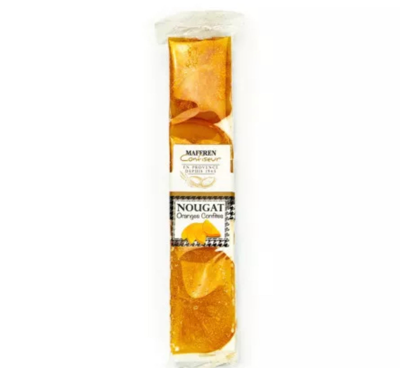 Barre de Nougat tranches d'oranges confites - 100g