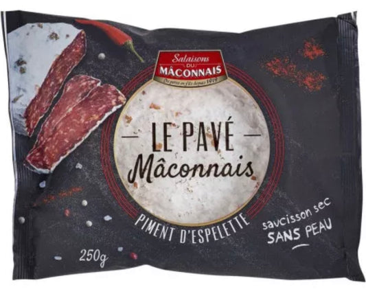 Maconnais Pavé with Espelette Pepper | Dry sausage - 250g