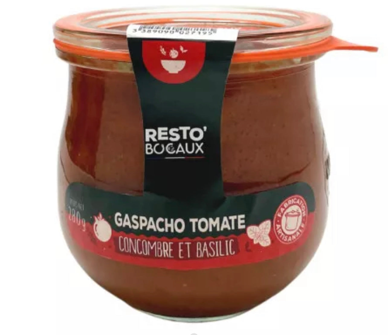 Gaspacho tomate concombre et basilic - 280g