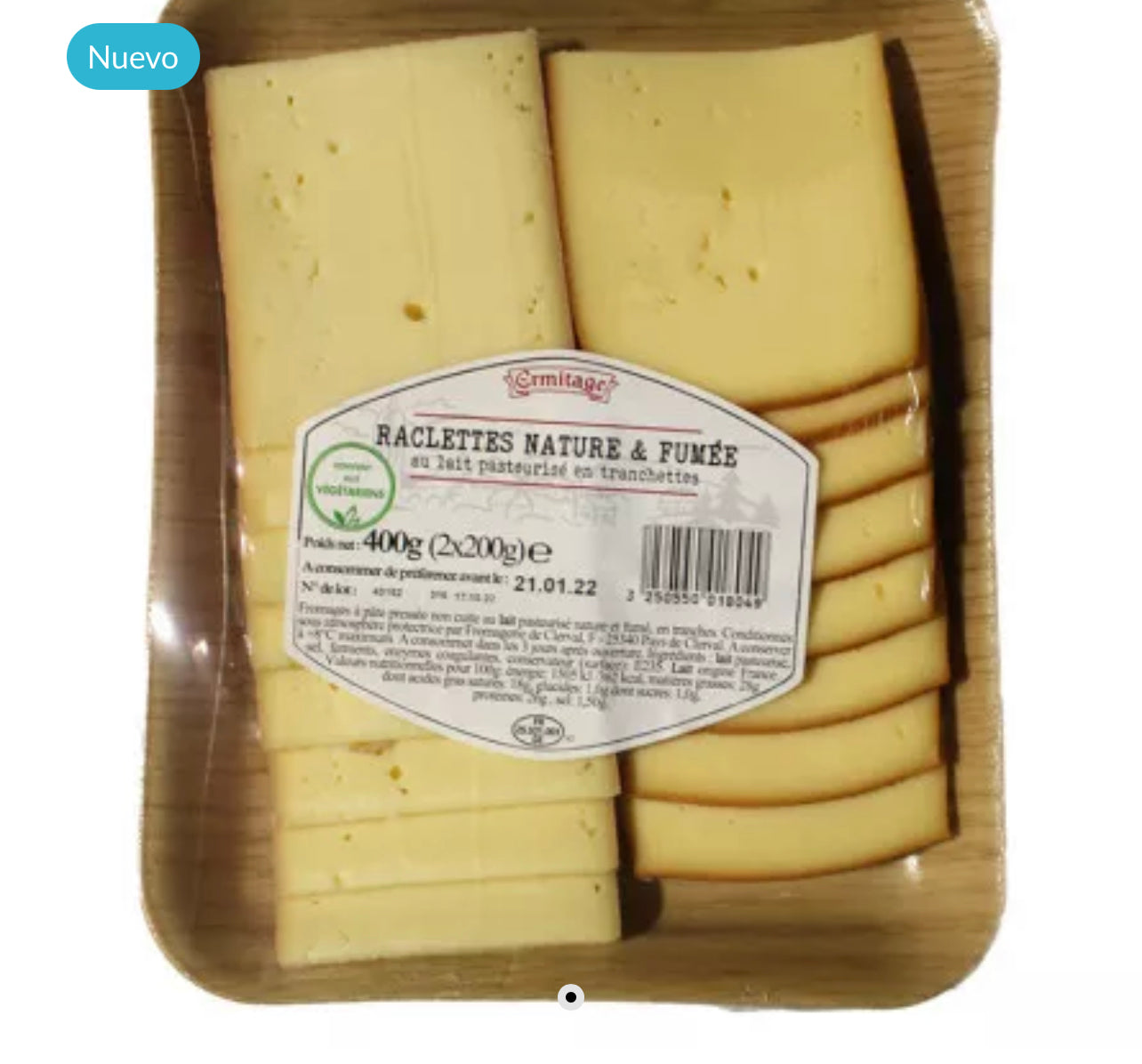 Sliced ​​Raclette Cheese Duo nature and smoke 2x200g