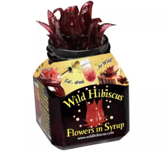 Wild hibiscus flowers in syrup - 250g