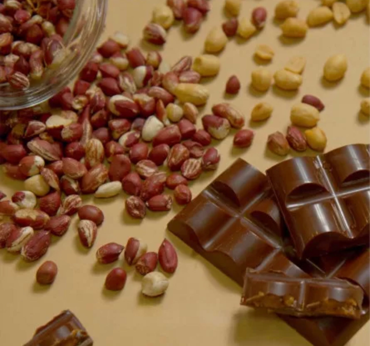 Chocolate praliné de maní - oscuro 63% - 100 g